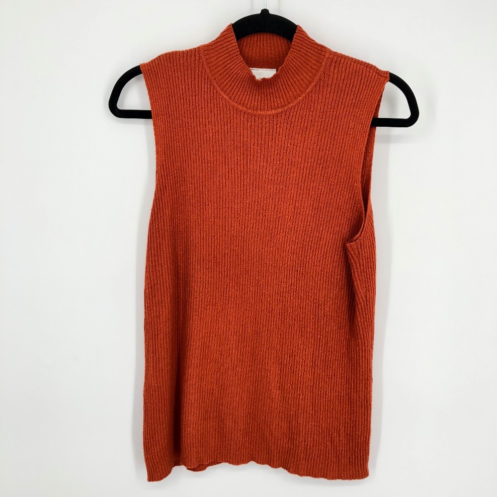 Vintage Villager Petite Womens Tank Top Size XLP Orange Ribbed Stretch‎ Capsule